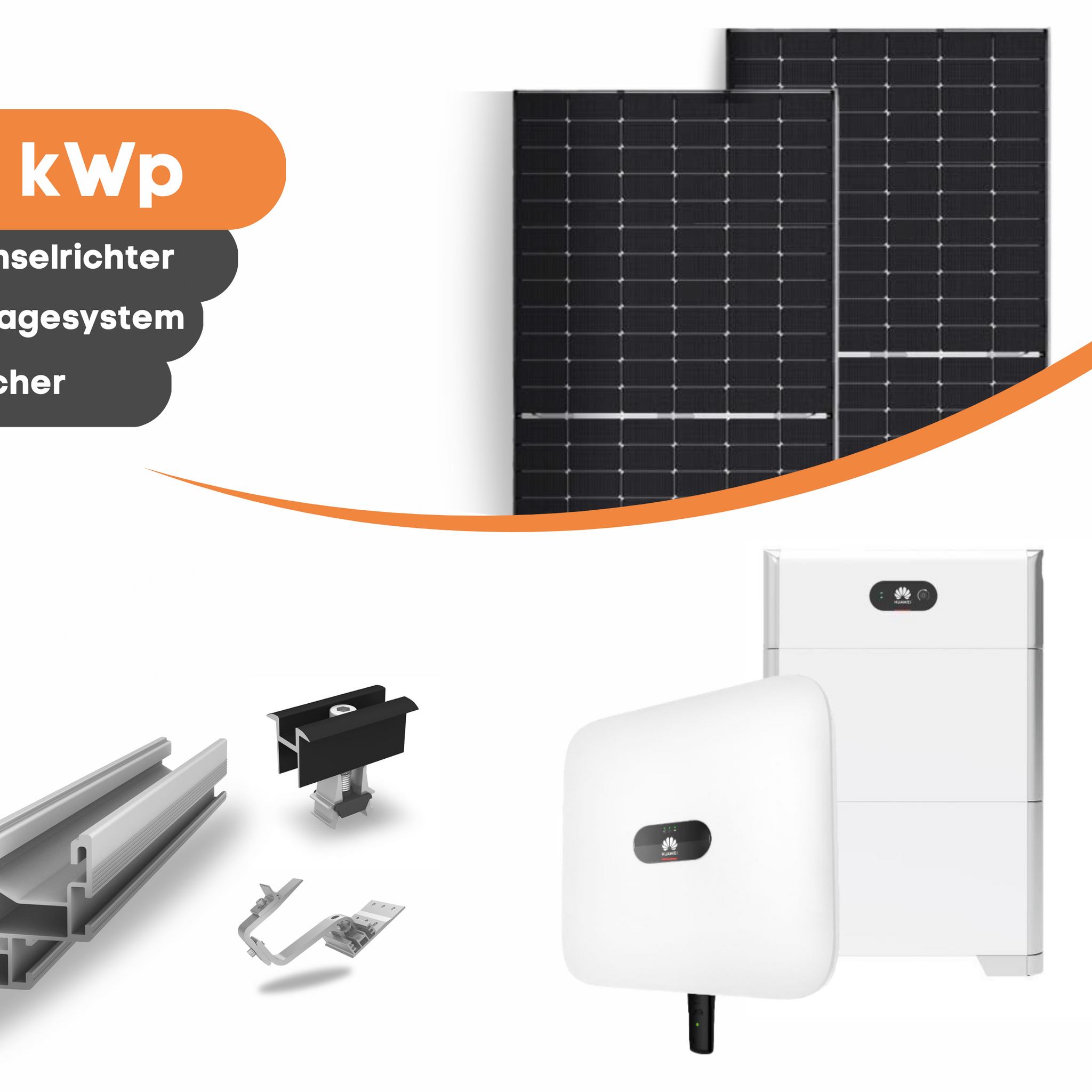 12 kW PV-Anlage-Komplettsystem mit JA Solar Modulen und Huawei Lösung + Speicher