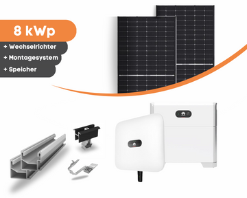 8 kW PV-Anlage-Komplettsystem mit JA Solar Modulen und Huawei Lösung + Speicher